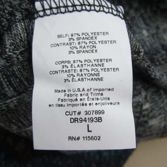 LUSH stripe ribbed knit dress L back cut out midi jersey - Picture 15 of 16